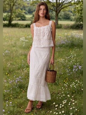 Few Moda sorella Madeleine Cotton and lace  Skirt Sz 4.